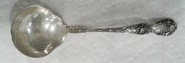 Rose (Sterling, 1910) Monogramed Solid Piece Cream Ladle