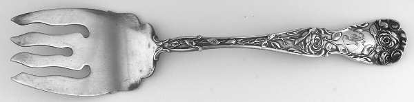 Rose (Sterling, 1910) Medium Solid Cold Meat Serving Fork