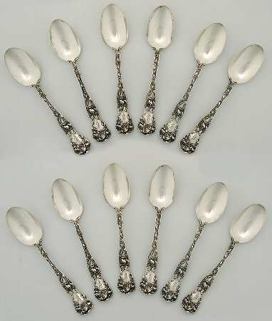 Rosebud (Sterling, 1903) Teaspoon - Set of 12