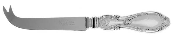 Orleans (STERLING) Cheese/Bar Knife Hollow Handle 2 Prong