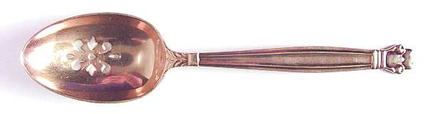 Golden Copenhagen (Sterling) Pierced Tablespoon (Serving Spoon)