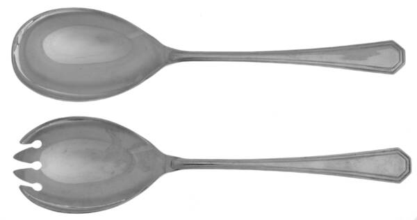MWE2 (Silverplate) (2 Pc) Solid Salad Set