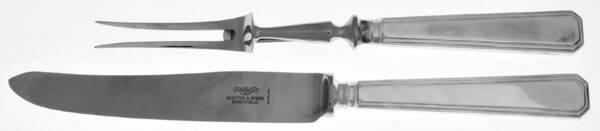 MWE2 (Silverplate) Small Stainless Blade 2-Piece Steak Carving Set