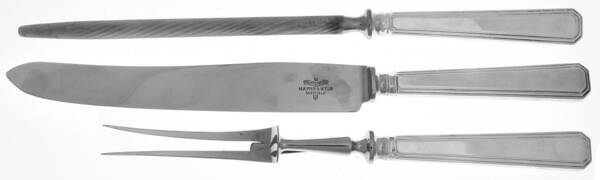MWE2 (Silverplate) Large 3-Piece Roast Carving Set w/ Stainless Blade