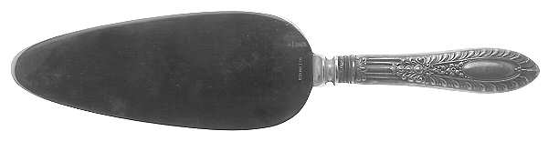 Gadroonette (Sterling, 1938, Monograms) Pie Server with Stainless Blade