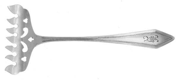 Dixie (Sterling, 1910-1932) Large Solid Tined Sardine Serving Fork