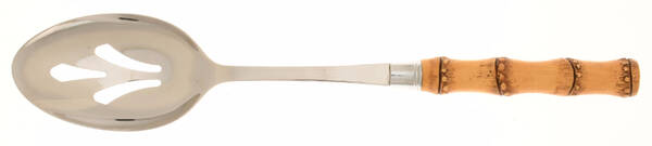Bamboo Natural (Stainless) Pierced Tablespoon (Serving Spoon)