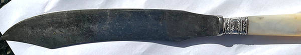 Pearl Handle 2 (Sterling) Pearl Handle Lg Stnl Blade Roast Carving Knife