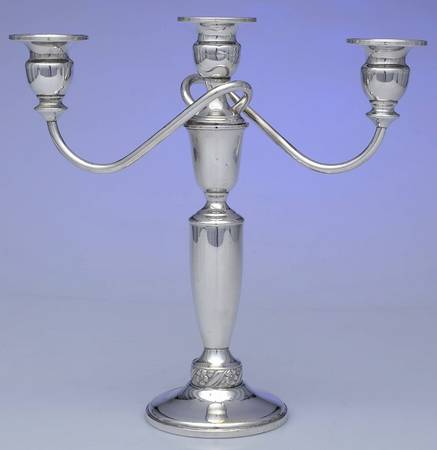 Floret (Sterling, Hollowware) Weighted 3 Light Candelabra