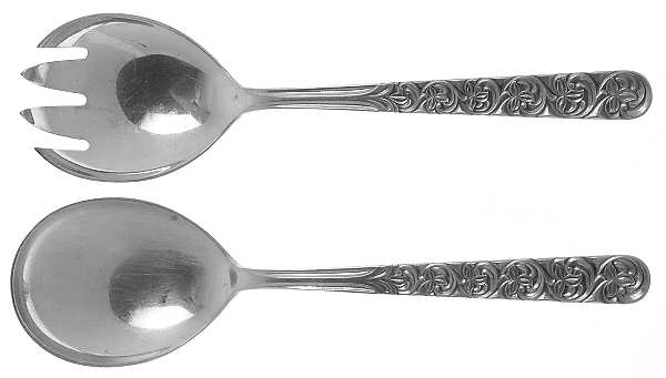 MRT6 (SILVERPLATE) (2 Pc) Solid Salad Set