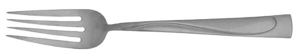 Silver Moon (Stainless-Glossy) Medium Solid Cold Meat Serving Fork