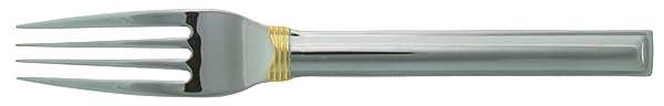 Deco (Stainless-Gold Accent, China) Individual Salad Fork
