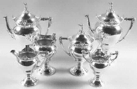 700 (Silverplate, Hollowware) 6 Pc Tea Set (Cp, Tp, Cr, Su, Wb, Sub)