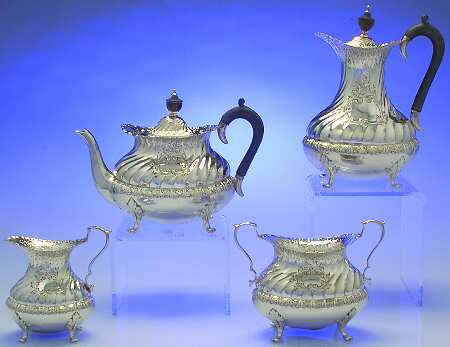 509500 (Silverplate, Hollowware) 4 Piece Tea Set (SCP, STP, SCR, SSUO)