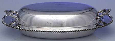 Silverplate Hollowware Oval Covered Vegetable