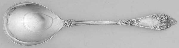 Embossed Rose (Sterling) Whipped Cream Serving Spoon by T H Marthinsen Silver