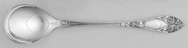 Embossed Rose (Sterling) Large Jelly Spoon by T H Marthinsen Silver