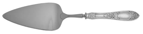 Embossed Rose (Sterling) Pie Server with Stainless Blade