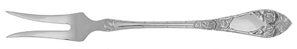 Embossed Rose (Sterling) Short Handle Pickle/Olive Fork