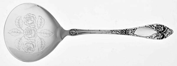 Embossed Rose (Sterling) Solid Bon Bon Spoon