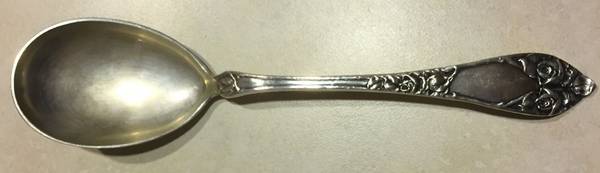 Embossed Rose (Sterling) Solid Salad Serving Spoon