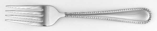 Floral Elegance Platinum (Stnl) Medium Solid Cold Meat Serving Fork