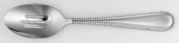 Floral Elegance Platinum (Stnl) Pierced Tablespoon (Serving Spoon)