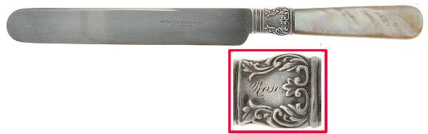 Pearl Handle 6 (Sterling) Knife-Old French/Hollow