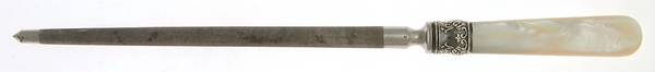 Pearl Handle 6 (Sterling) Large Roast Steel Rod Knife Sharpener