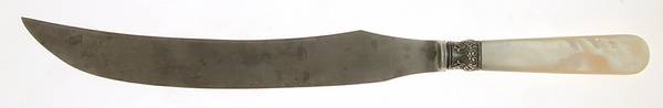 Pearl Handle 6 (Sterling) Large Stainless Blade Roast Carving Knife