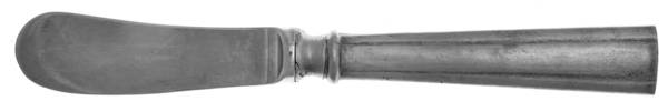 Lucia (Pewter) Modern Hollow Butter Spreader (Stainless)