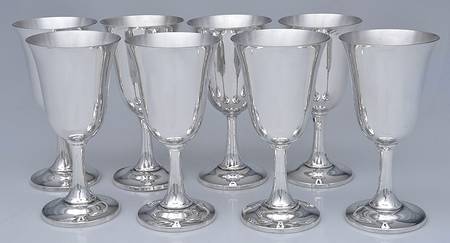 63 (Sterling, Hollowware) (Set of 8) Water Goblet