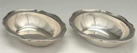 H50 (Sterling, Hollowware) Set of 2 9" Oval Vegetable Bowls