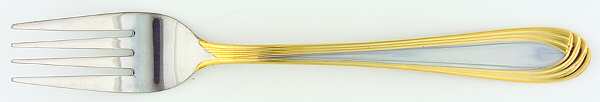 M4S1 (STAINLESS, GOLD ACCENT) Individual Salad Fork