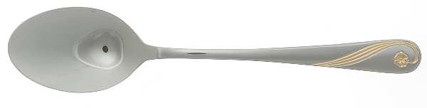 M4S2 (Stainless, Gold Acct, 18-0) Place/Oval Soup Spoon