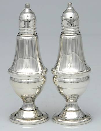 Sterling Hollowware Weighted Salt and Pepper Set