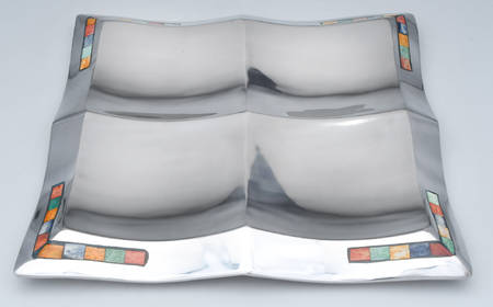 Carnival (Aluminum, Hollowware) 4 Part Square Tray