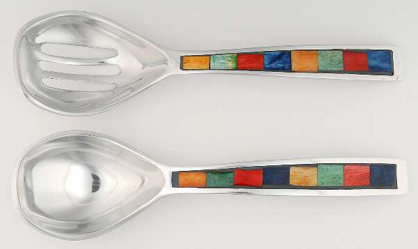 Carnival (Aluminum, Hollowware) (2 Pc) Solid Salad Set