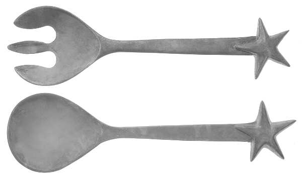 Aluminum Flatware (2 Pc) Solid Salad Set