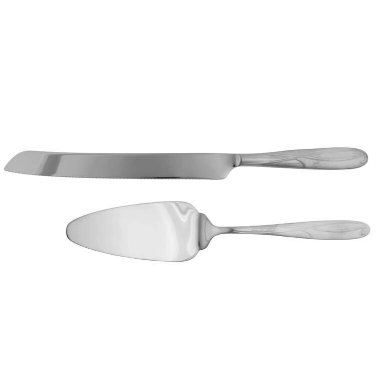 Cocoa Blossom (Stainless) Cake Knife & Server Set
