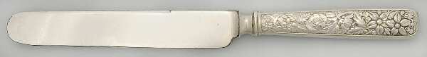 Embossed (Silverplate, 1882) Old French Hollow Knife with Bolster