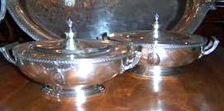 Pompeiian (Sterling, Hollowware) Round Covered Vegetable Bowl