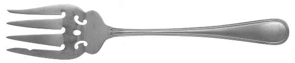 MWE31 (Sterling) Small Solid Cold Meat Serving Fork