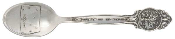 States & Cities Souvenir Spoons (Sterling) North Dakota Demitasse Spoon