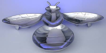 Aluminum Hollowware 1 Piece Chip & Dip