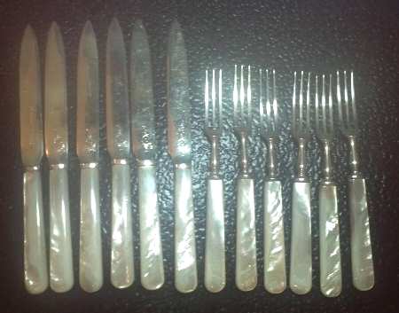 Pearl Handle 2 (Silverplate) Individual Fruit Knife with Silverplate Blade