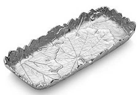 Botanical Flower (Nickel, Hollowware) 13" Rectangular Platter