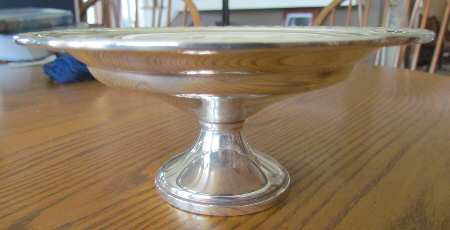 609 (Sterling, Hollowware) Weighted Round Compote (Height X Width)