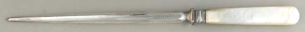 Pearl Handle11 (Sliverplate) Large Roast Steel Rod Knife Sharpener