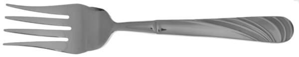 Swirl (Stainless) Cold Meat Fork Large, Stainless Tines HC